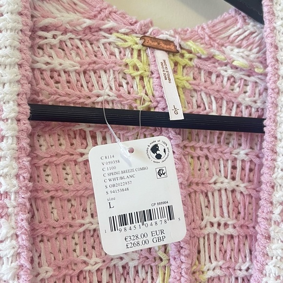 NWT Rare 🔥 Free People Mallorca Open Front Cardigan Size L - Picture 9 of 12